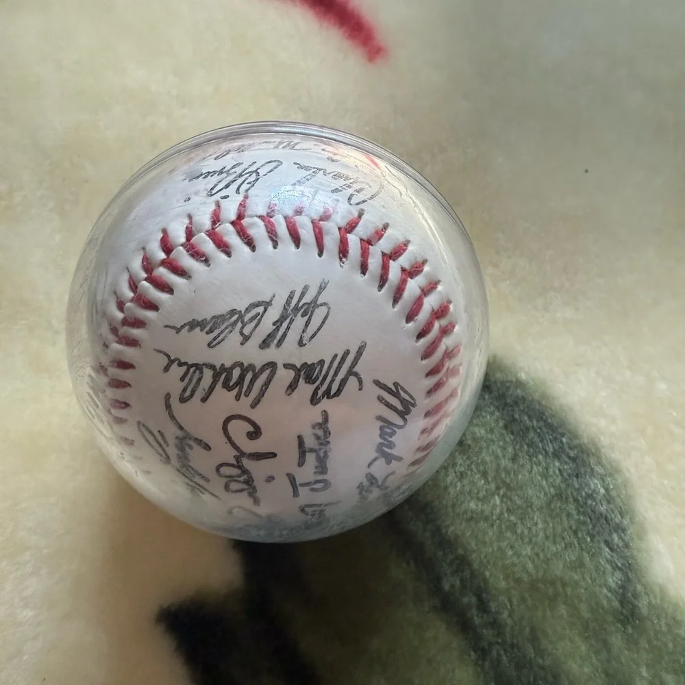 MLB Autographed Baseball with Red Stitching